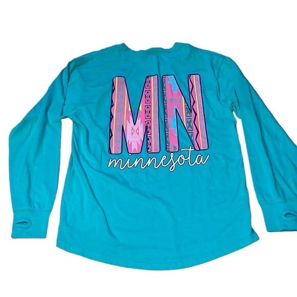 Royce Brand Minnesota T-Shirt, aqua mint, long sleeve tee, Lg - Picture 1 of 8